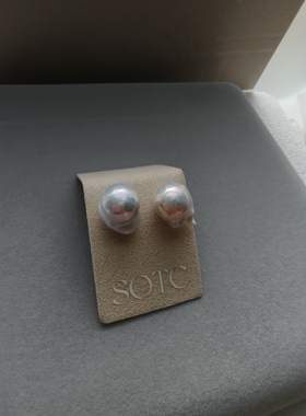 原创设计天然淡水炫彩大巴洛克耳钉女小众高级感女耳钉