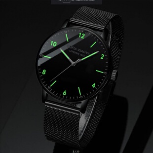 新概念超薄瑞士手表男潮流学生机械防水夜光石英男士 手表2019新款