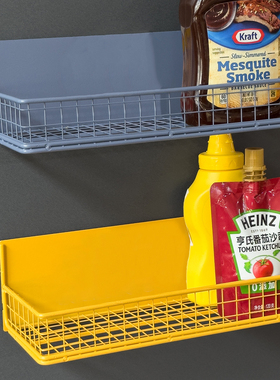 冰箱侧收纳置物架磁吸免打孔壁挂式厨房调料品多功能储物挂架神器