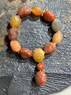 阿拉善筋脉玛瑙手串 地表血脉玛瑙 多宝筋脉玛瑙