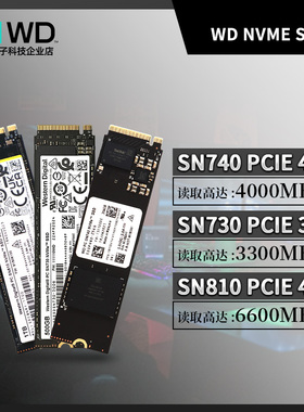 WD/西部数据 SN740/810 256G/1T NVME笔记本M.2 SSD固态硬盘