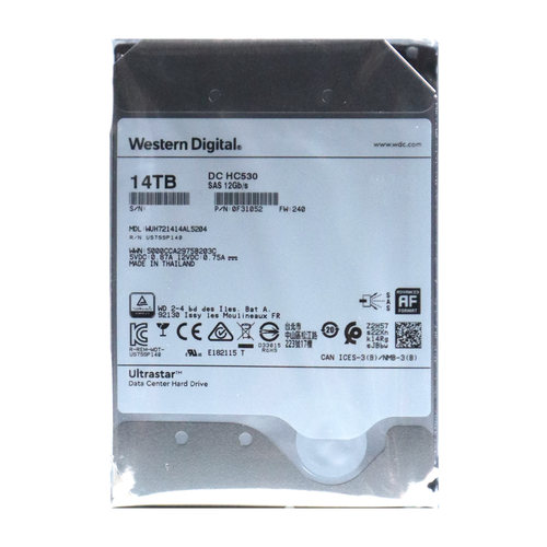 WD/西部数据 WUH721414AL5204 14T HC530企业级硬盘SAS氦气 3.5寸