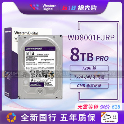 WD监控硬盘8TPRO7200转录像机