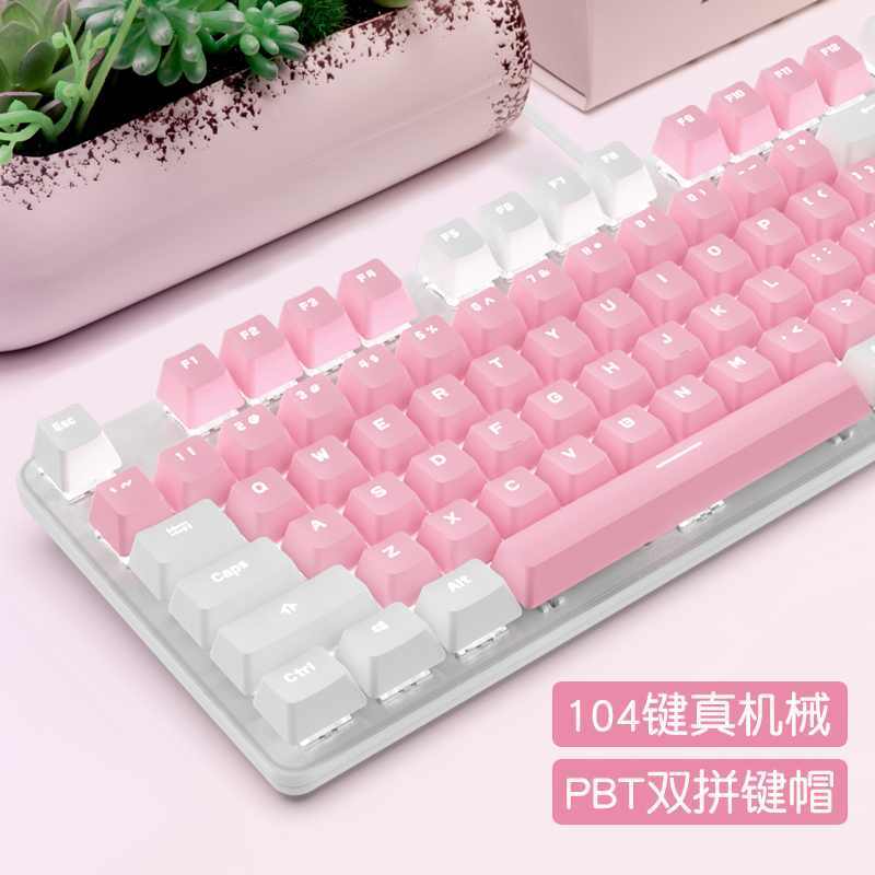 RK暗影机械键盘女生樱花粉色有线键盘少女心青轴黑轴吃鸡游戏电竞CF电脑笔记本办公家用网红专用可爱外设LOL在类目 电脑硬件/显示器/电脑周边, 键盘中 - 来自Buy2taobao.com提供专业的淘宝代购服务