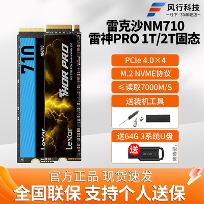 雷克沙PCIE4.01T/2T固态硬盘