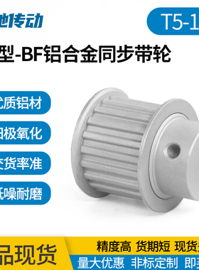 T5型-18齿 带凸台型 槽宽22/27 铝合金氧化同步带轮TTPA18T5100-B