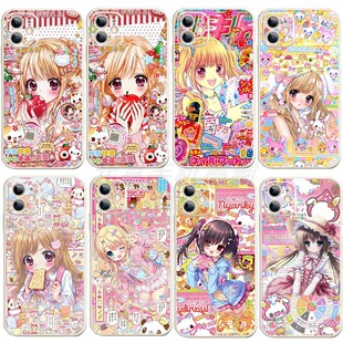 x70i 古早日系动漫小女孩手机壳适用华为Mate60白砂糖战士p50pura80 Magic8 wint 13畅享80荣耀500 nova15