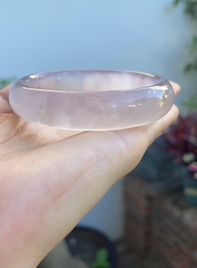 『青禾淑坊』天然玛瑙手镯{木叶动秋声}精品微瑕 国风古典镯 58MM