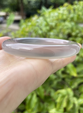 『青禾淑坊』天然玛瑙手镯 {天与多情丝一把} 国风古典圆镯 54MM