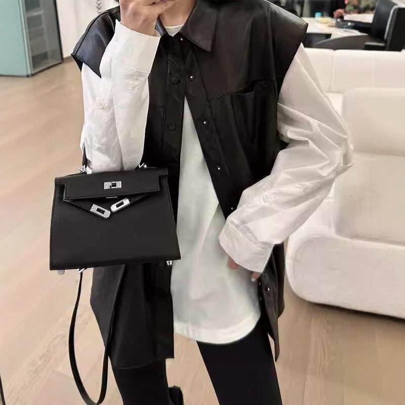 欧货爆款皮马甲女设计感上档次春秋款小个子洋气个性时尚马夹休闲