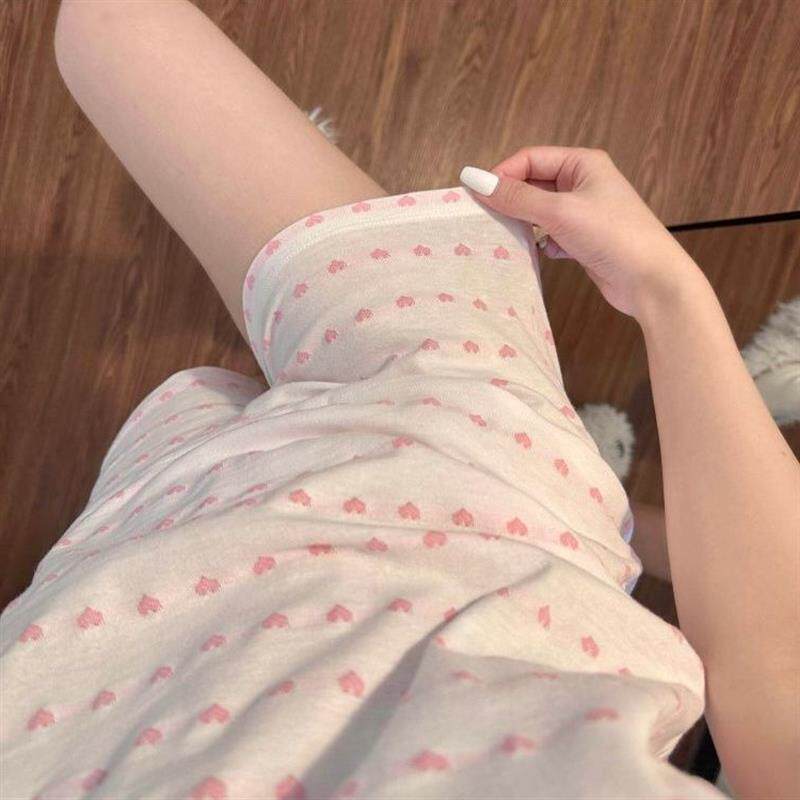 粉色爱心短袖睡衣女款2026年新款夏季短裤宽松可外穿家居服套装潮