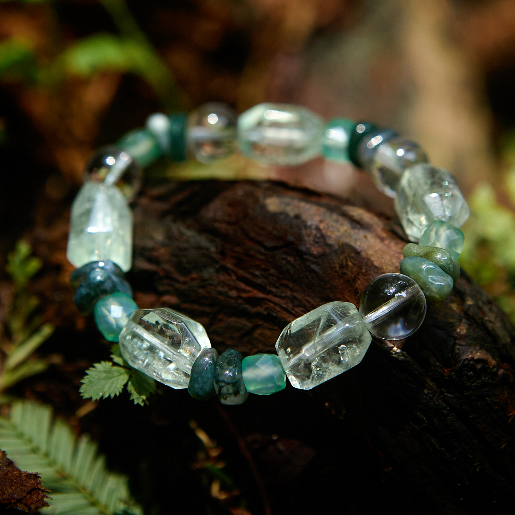 三坛星石【沃野】坚韧绿水晶手串