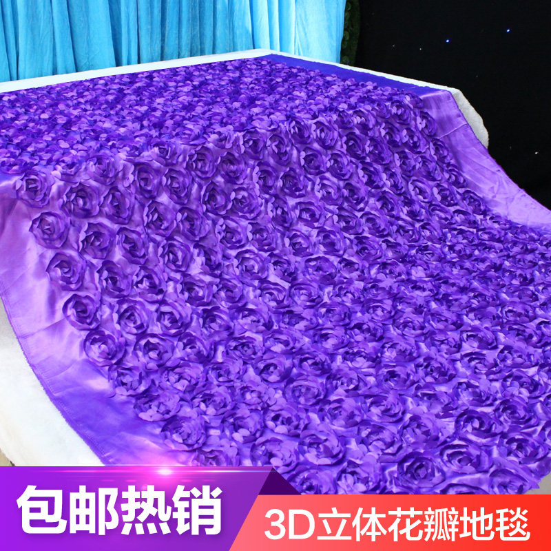 立体玫瑰花布料 花瓣地毯节日婚庆地毯布料签到台T台背景纱幔婚礼在类目 居家布艺, 地毯中 - 来自Buy2taobao.com提供专业的淘宝代购服务