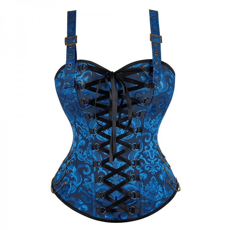 欧美海盗制服塑身衣 宫廷马甲外穿束腰胸衣 哥特复古朋克紧身内衣