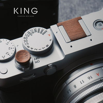 【King原创】富士X-E5专用复古木制热靴盖套 xe5专用热靴盖