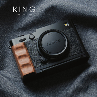 【全绒布底面】富士X-E5相机原木手柄铝合金底座阿卡快装手感xe5