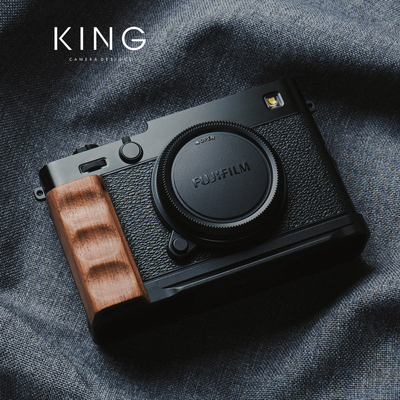 【全绒布底面】富士X-E5相机原木手柄铝合金底座阿卡快装手感xe5