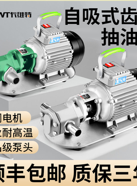 齿轮电动抽油泵220v380v自吸不锈钢高粘稠度机油柴油食用油防爆