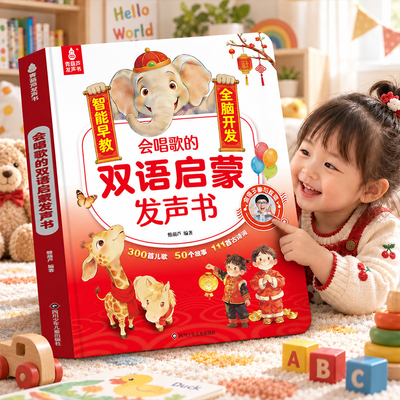 青葫芦会唱歌的双语启蒙发声书婴儿幼儿有声书早教启蒙故事书儿歌古诗词儿童启蒙认知绘本点读金龟子配音宝宝幼儿园早教儿童礼物
