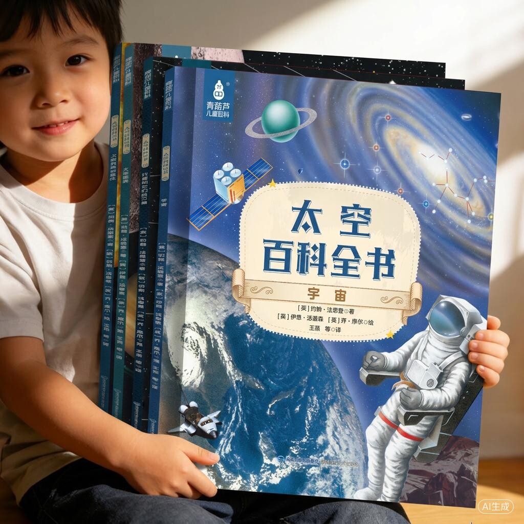 太空百科全书全套4册中国儿童少年百科6-10岁8岁小学生课外阅读少儿科学天文宇宙行星太阳写给孩子的太空百科揭秘科普推荐书籍读物