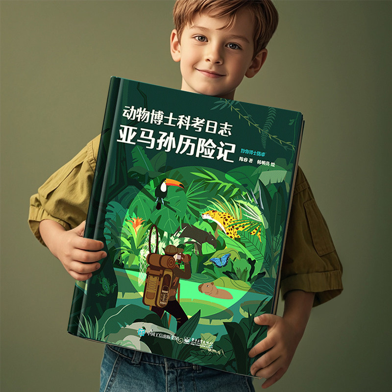 动物博士科考日志亚马孙历险记热带雨林陈睿博士珍稀动物昆虫记3D立体书精装正版儿童3-6-9岁礼物翻翻百科全书籍儿童科普类小学生