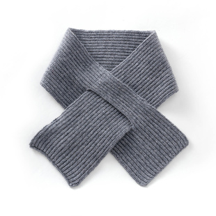 冬季保暖山羊绒围脖男女士护脖子防寒抽条款小围巾护颈椎百搭纯色