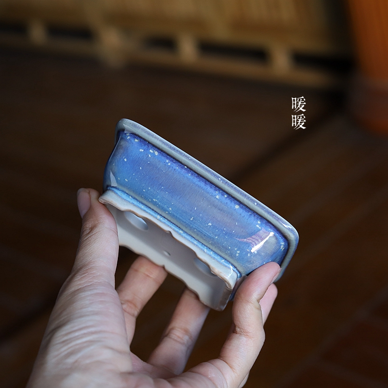 陶瓷星空小马暖暖花器微型盆景盆