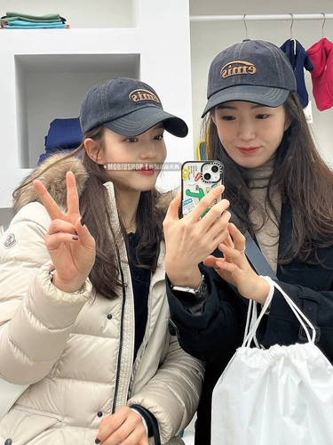 Новая джинсовая сшивая тяжелая рабочая вышивка ~ Корейский дизайнерский бренд 23 Осень Emis Mill Hat ins Fire Face