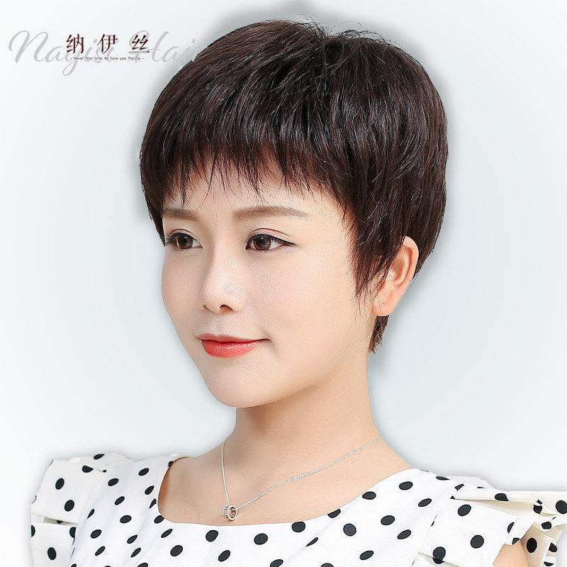 中老年款送妈妈蓬松真人发假发套