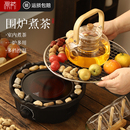 2025新款 玻璃茶壶 围炉煮茶器具家用室内全套电陶炉烤火炉茶具套装