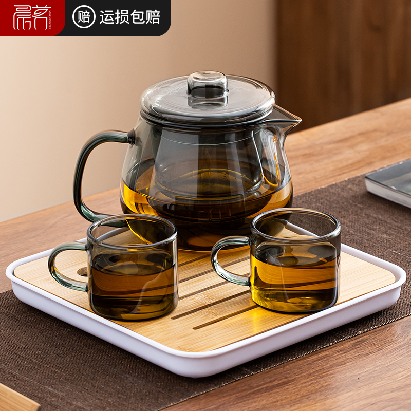 晨茗玻璃茶具套装功夫茶具带茶盘