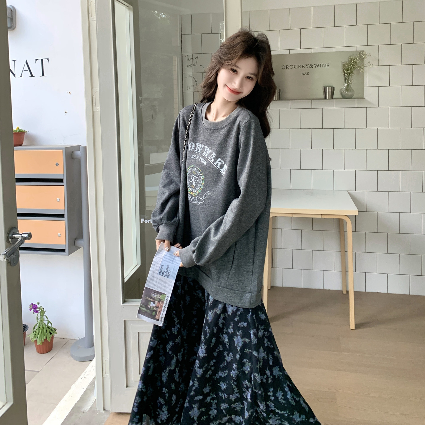 【新款】碎花拼接连衣裙2605-P145-K238，女装连衣裙，柏妮丝绮