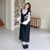 【新款】立体花朵假两件衬衫连衣裙2603-P145-K238，女装连衣裙，柏妮丝绮