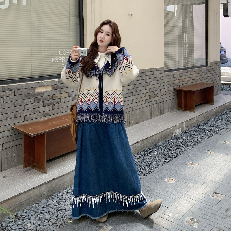【现货】针织外套牛仔裙2547-套装P205-K298衬衫P105-K158,女装连衣裙,柏妮丝绮