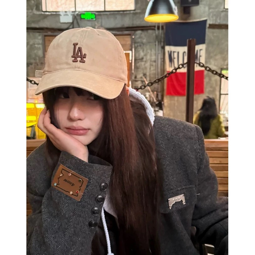 MLB帽子男女2024新款洋基队NY字母做旧运动棒球帽3ACPVV14N-07BGL