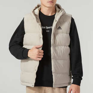 运动服保暖连帽羽绒马甲HY3935 新款 Adidas阿迪达斯男装 2023冬季