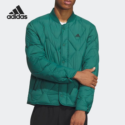600蓬 Adidas阿迪达斯正品男款立领保暖运动休闲羽绒服外套IW0777
