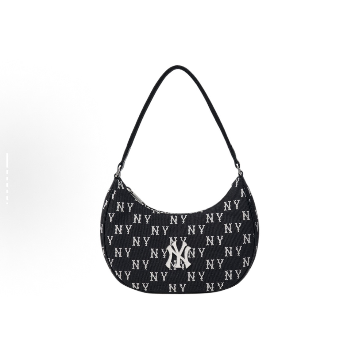 MLB男女情侣复古老花腋下包黑色单肩斜挎包新款3ABQS014N-50BKS