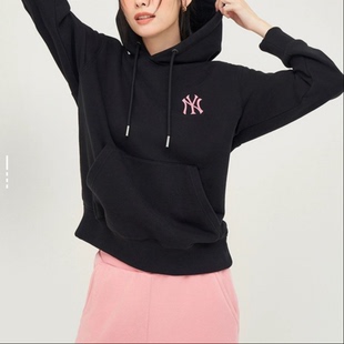 3AHDN1044 卫衣 50BKS 复古字母图案柔软舒适休闲连帽长袖 MLB