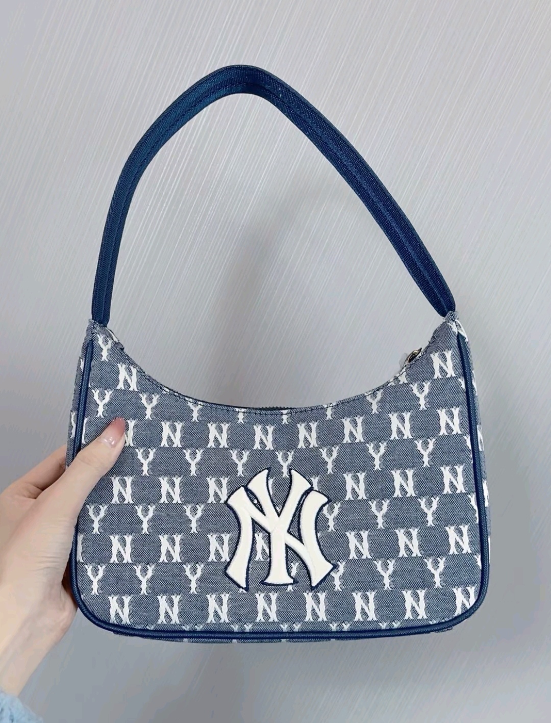 MLB 正品腋下包男女同款情侣款复古印花单肩包3ABQS011N-50NYS