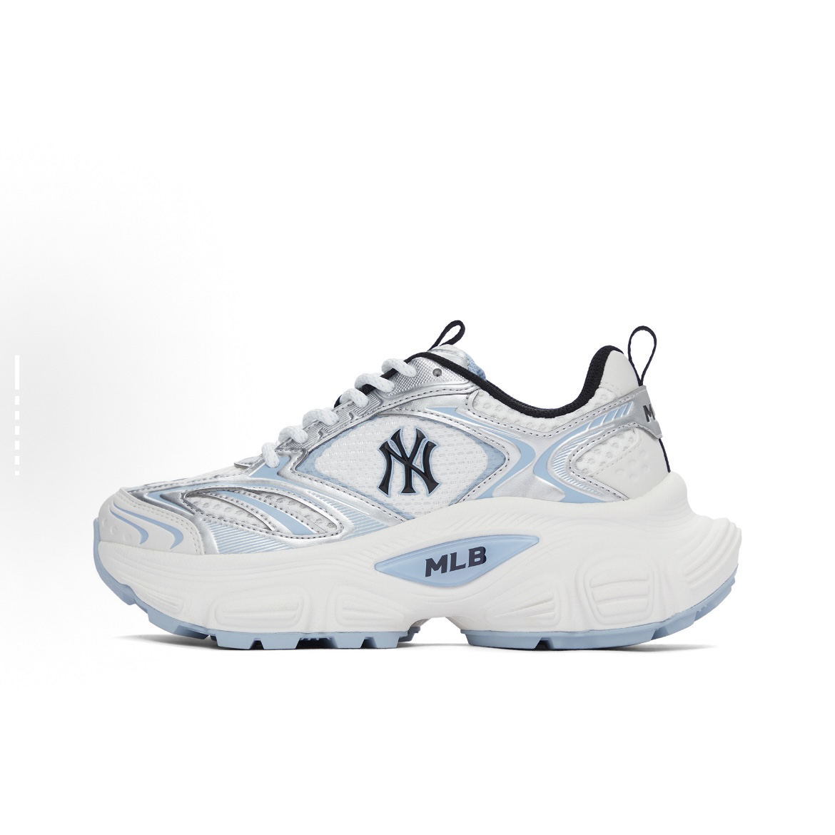 MLB新款虞书欣同款厚底增高老爹鞋休闲运动鞋3ASHWD15N-50BLS