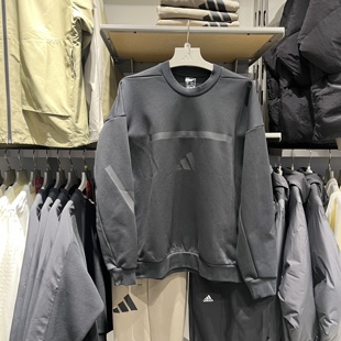 adidas 运动休闲卫衣套头衫 正品 长袖 JE7536 2024秋男士 阿迪达斯