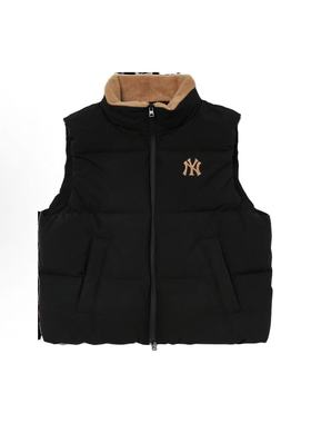 MLB羽绒马甲男女同款情侣款时尚百搭休闲保暖背心3ADVB0236-50BKS