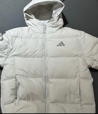 阿迪达斯正品男子运动休闲连帽保暖羽绒服外套面包服KC2477