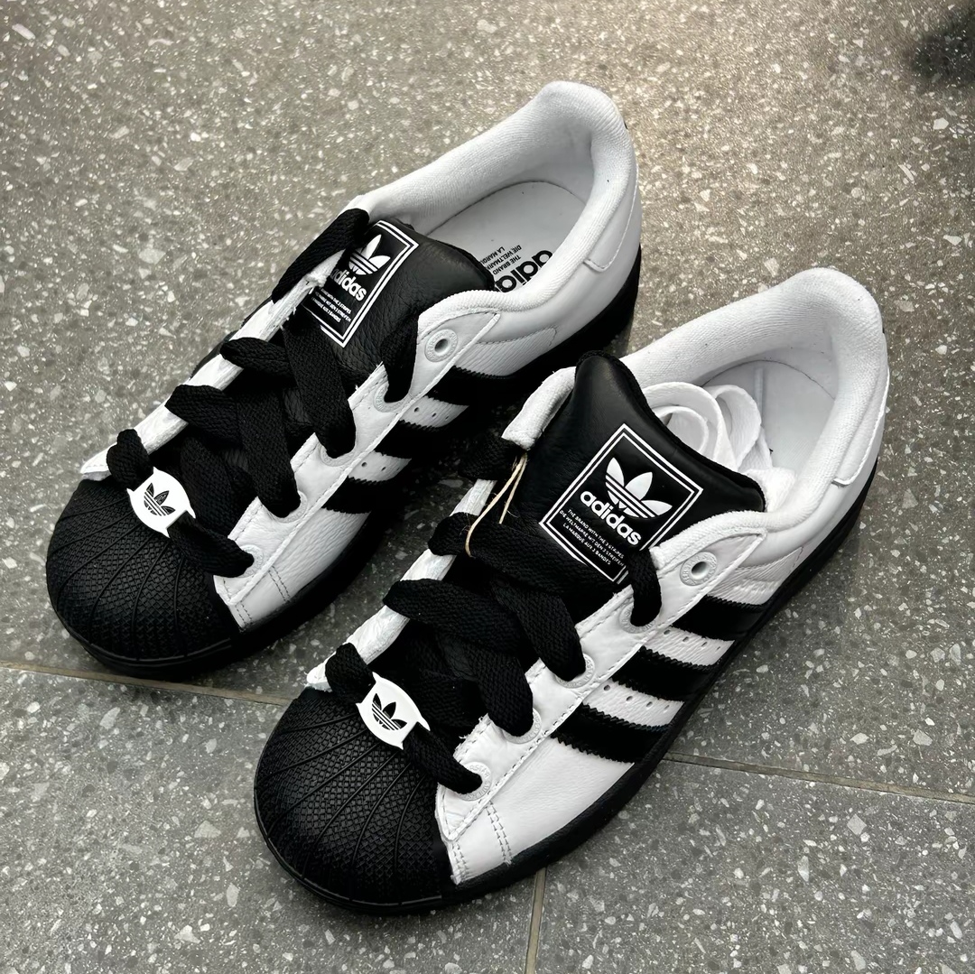 adidas originals Superstar2潮流防滑耐磨低帮板鞋男女款JI0124