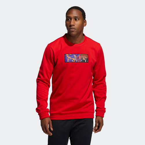 Adidas/阿迪达斯 正品男士MICGraphic运动篮球圆领长袖卫衣GQ2834