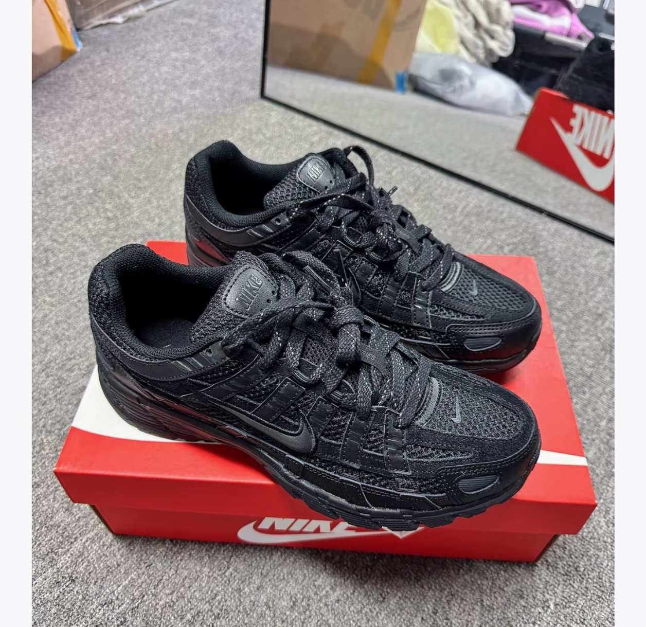 耐克正品P-6000纯黑黑武士男士复古运动休闲跑步鞋CD6404-002