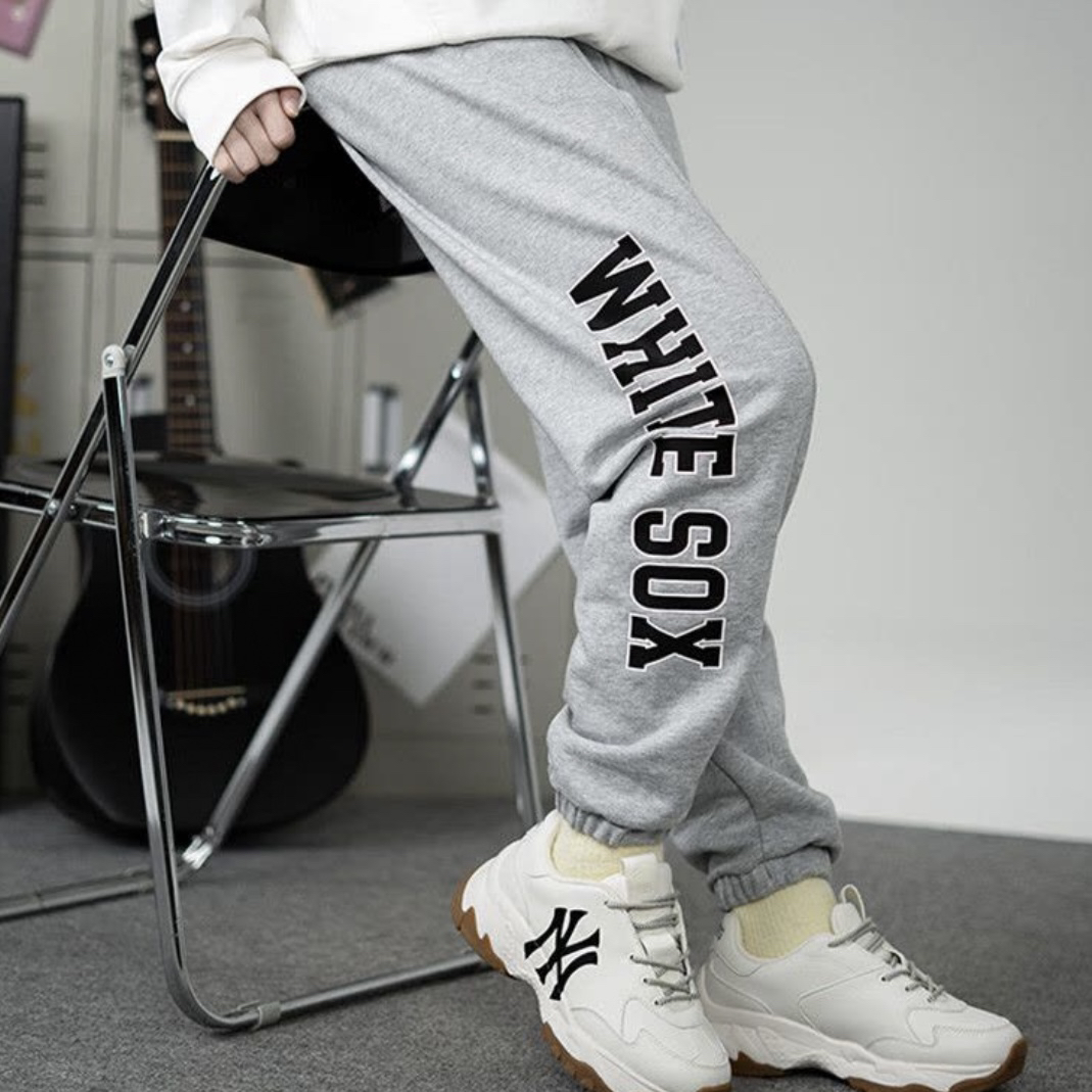 MLB 芝加哥白袜队  百搭舒适字母束脚休闲裤 男女3APTV0141-44MGS