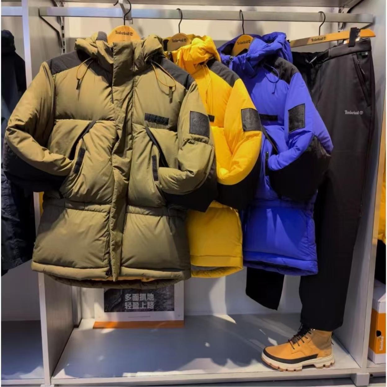 Timberland添柏岚 防风连帽羽绒服 男 棕 蓝 黄A2N68-302-723-G58