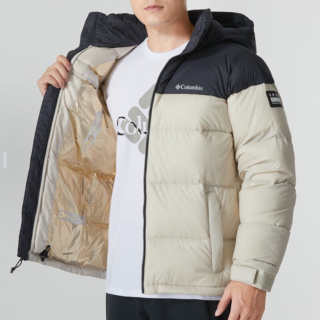 哥伦比亚羽绒服男装2025冬季新款运动休闲保暖连帽外套WE6252278